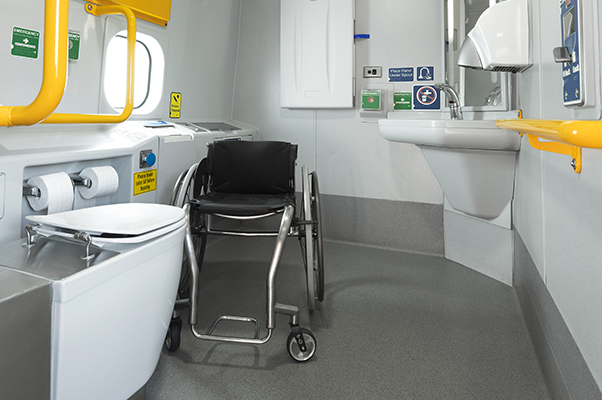 An accessible toilet.