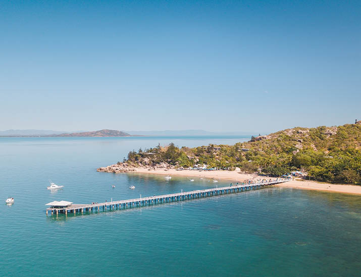 Aerial view of Magnetc Island jetty