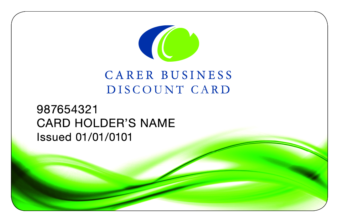 Carer Business Discount Card front